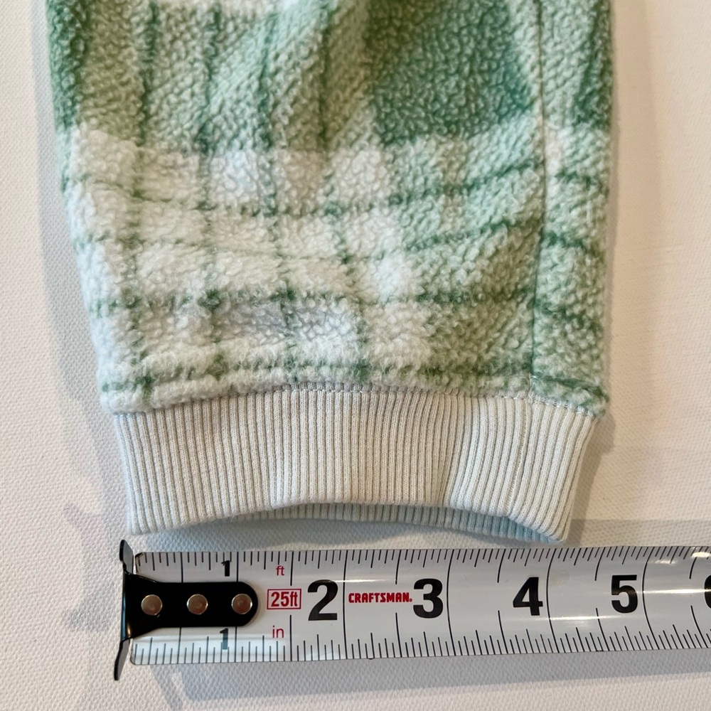 Aerie Snowed In Plaid Green Fleece Joggers PJ’s Pants Viscose Medium - Picture 4 of 12